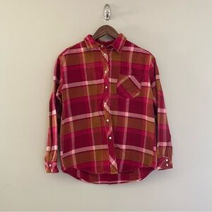 IDYLLWIND BY MIRANDA LAMBERT Flannel Plaid Print Long Sleeve Snap Shirt Size XS